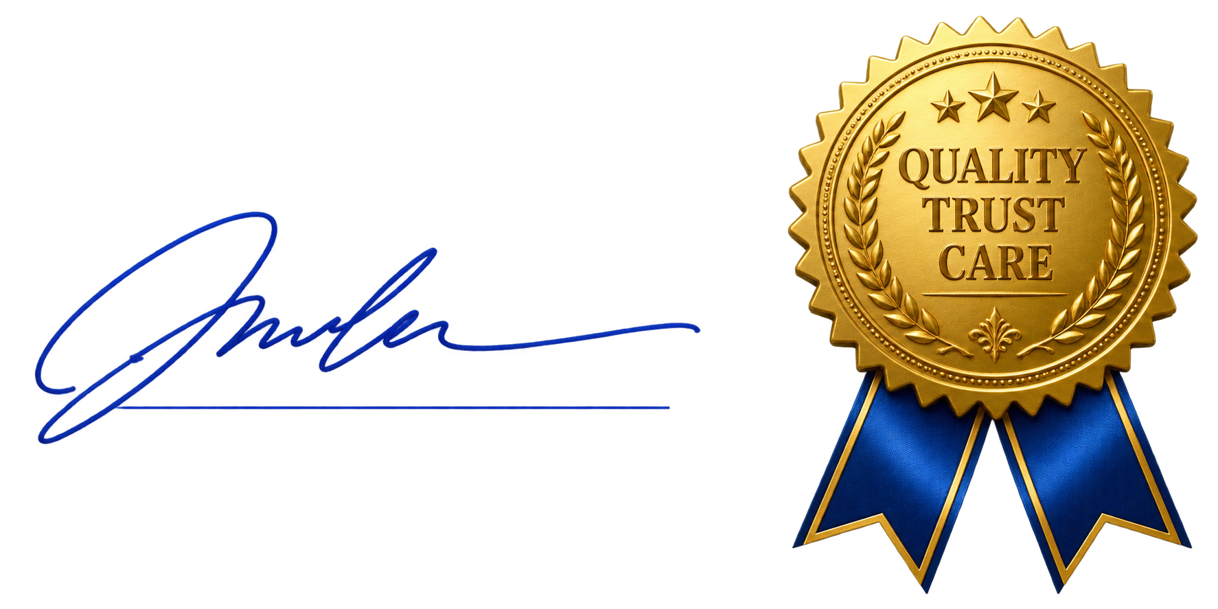 Authorized signature and quality trust seal